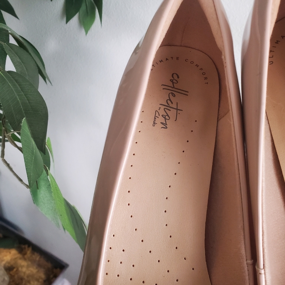 Clarks Ultimate Comfort Nude Pumps Heels Womens Size 9.5M - Picture 8 of 10